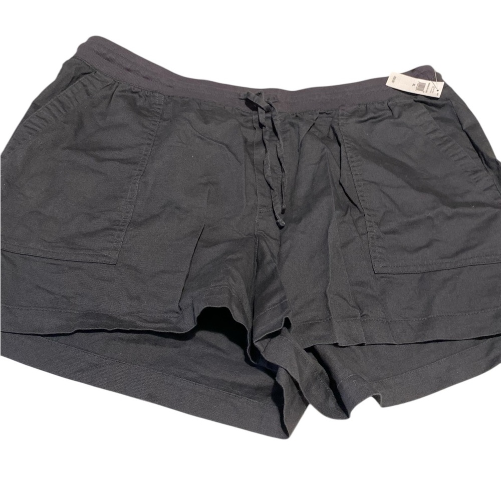 Gap Shorts Womens XL Gray Drawstring Casual Slash Pockets lightweight twill
